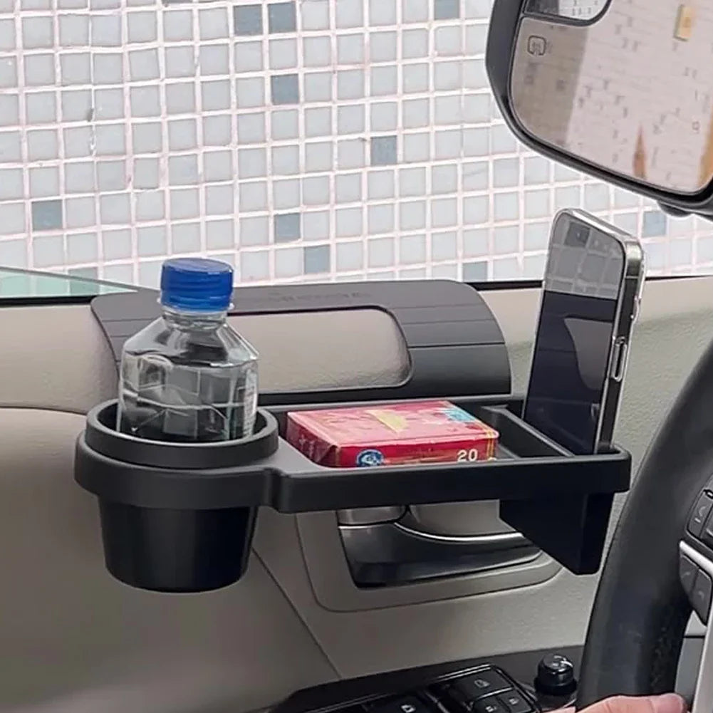 Side Door Window Phone Slot Hanging Organizer with Cup Holder Storage Multifunctional Car Box Auto Accessories