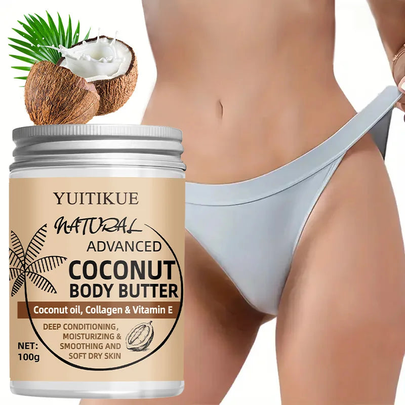 Coconut Body Cream for everyone, firms the skin, locks in moisture, leaves the skin soft