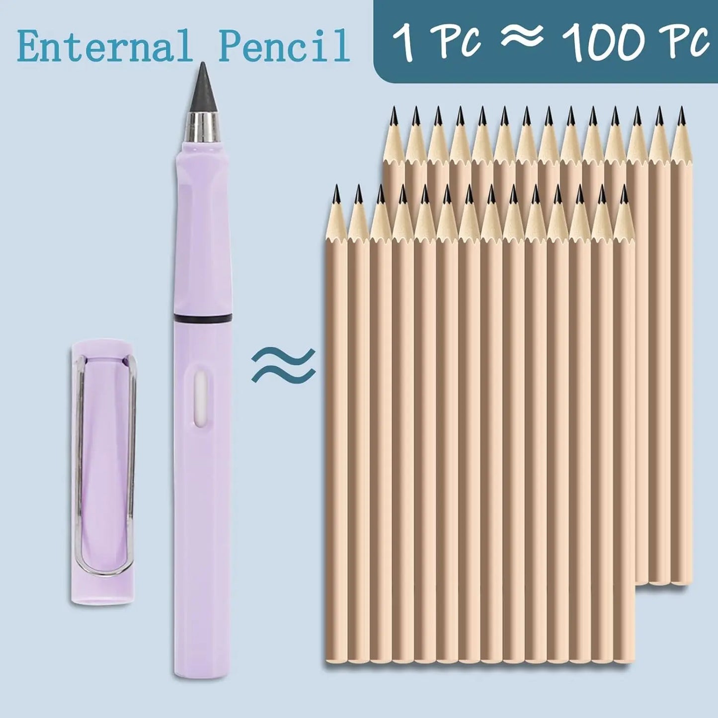 Infinity Pencil Forever Pencil with Eraser Cute Eternal Pencil Everlasting Pen