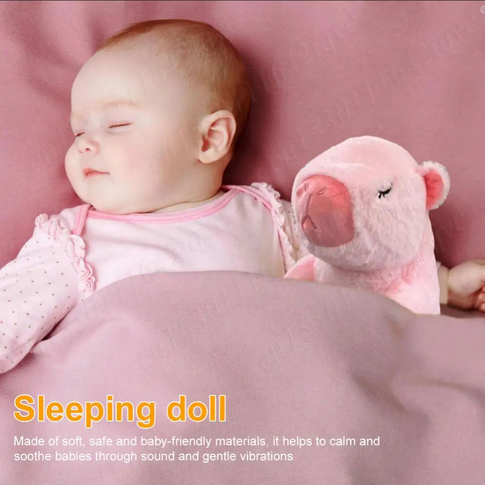 Baby Plush Doll Breathing Bear Baby Soothing Toy Kids Music Playmate Sleeping Companion