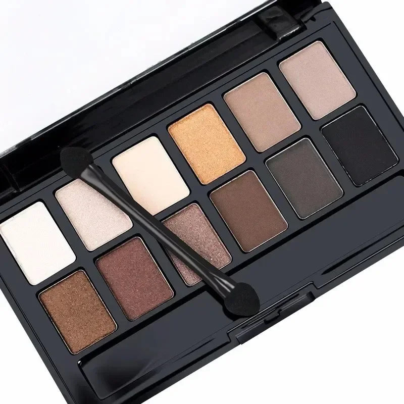 Eyeshadow Palette Professional 12 Colors Natural Shimmer Matte Nudes Cosmetic Eye Makeup Plate for Makeup Artists