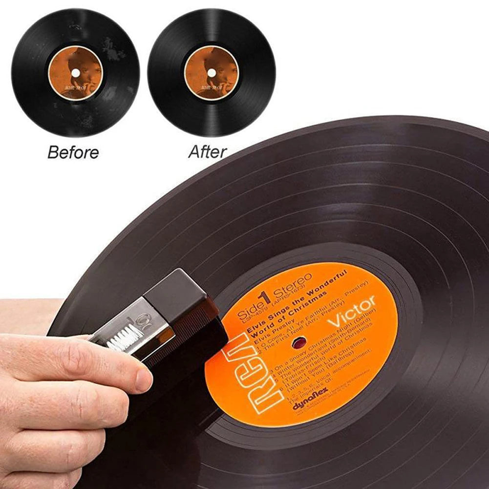 1 Set Anti Static Vinyl Record Cleaner Dust Remover Brush for Phonograph Turntable LP Cleaning Kit