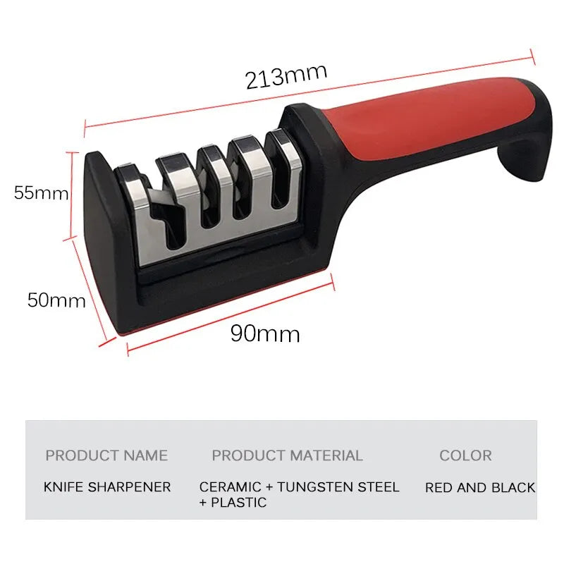 Kitchen 3/4-Segment Knife Sharpener Household Multi-Functional Hand-Held Stone