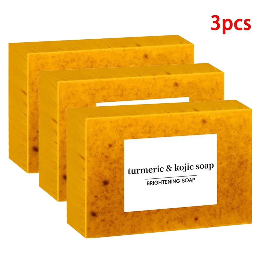 Turmeric Hand Made 100g Soap, Lemon Kojic Acid Soap, Shower and Facial Soap  Deep Cleaning For Face Body Skin Care