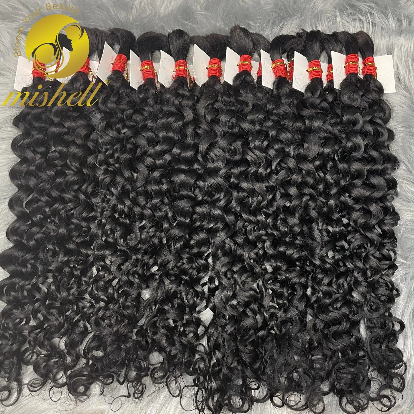 26 28inch Water Wave Braiding Hair Bulk No Weft Curly Human Hair Extensions for Boho Braids