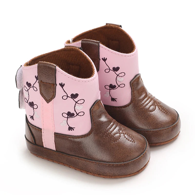 New Casual And Fashionable Autumn And Winter Baby Lace High Boots Baby Shoes