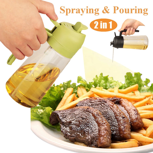 16oz Oil Dispenser Bottle for Kitchen 470ml Olive Oil Spray Bottle for Cooking