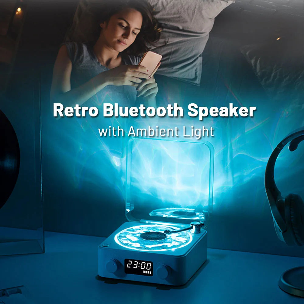 Mini Retro White Noise Bluetooth Speaker Portable Vintage Sleep Aid Subwoofer With RGB Light Support