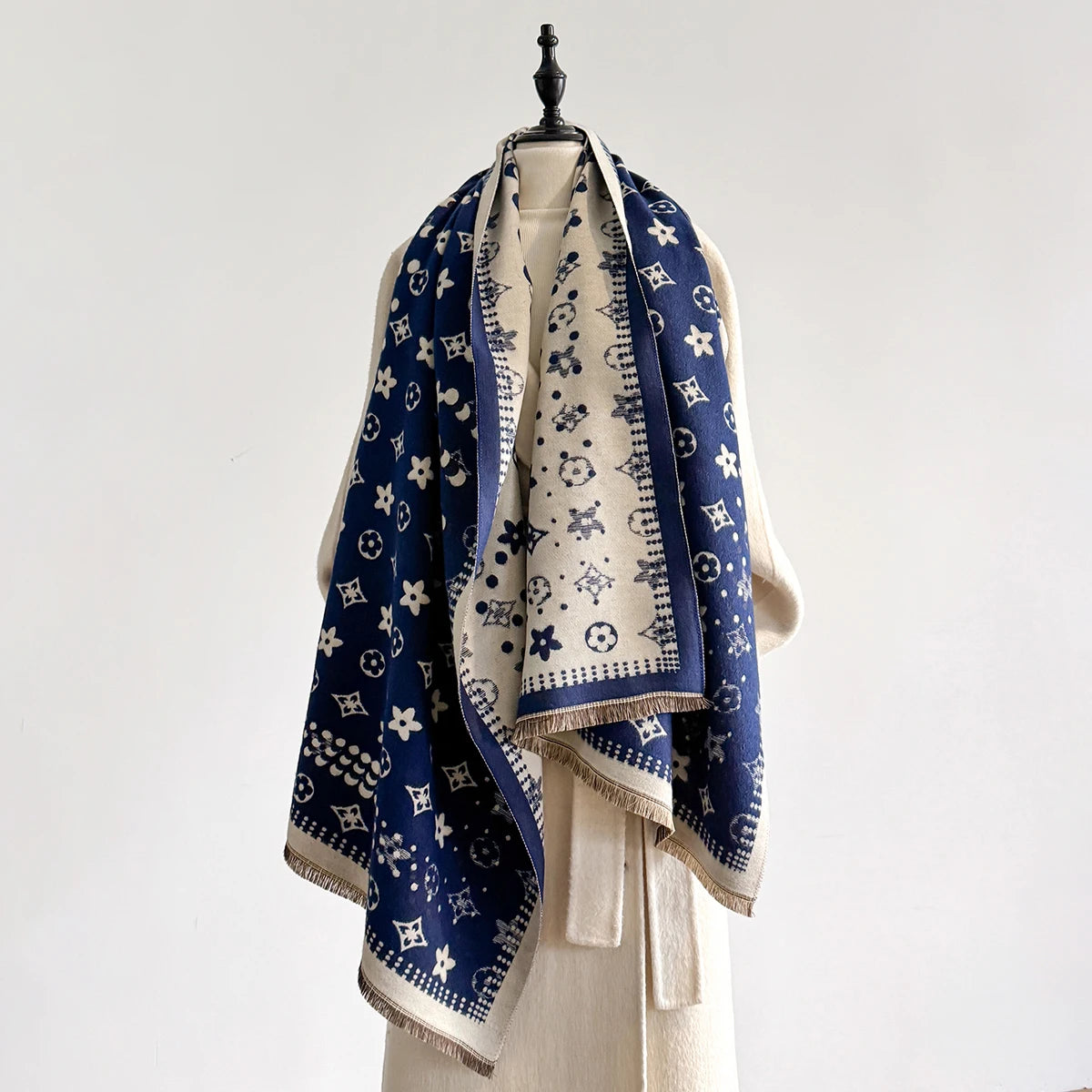 Women's Cashmere Scarf Winter Thick Blanket Wrap Pashmina Fashion Warm Design 2025