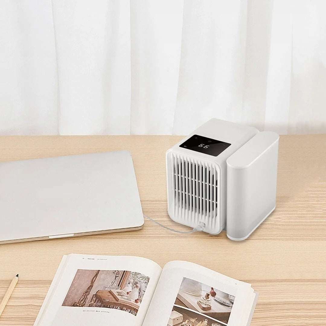 Microhoo Mini Portable Air Conditioner Fan Cooler 1000ML Aromatherapy Essential Oil Diffuser Fast Cooling Humidifier Household