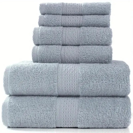 Bath Towel Washcloth Cotton Towel Solid Color Soft Absorbent Towels Multipurpose Use