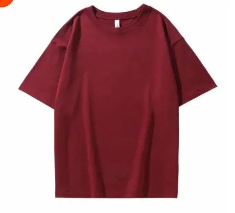 100% Cotton Five Half Sleeve Men Women Summer T-shirt Loose Casual Basic Shirt Oversize