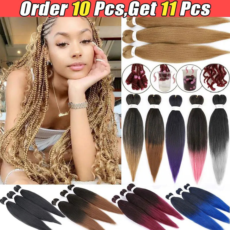 Pre Stretched Easy Braiding Hair Kanekalon Jumbo Box Braids Crochet Curly Hair Wholesale Expression Braiding Hair Extensions