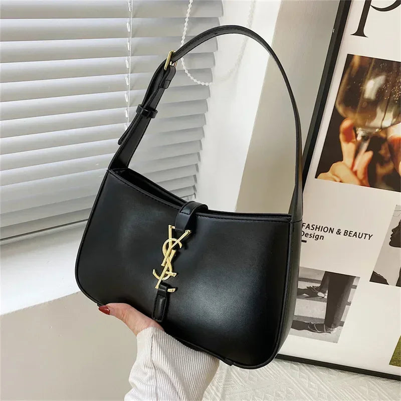 Fashionable Underarm Bag for Women High Design Large Capacity Trendy Versatile Minimalist Shoulder Bag Quality PU Leather