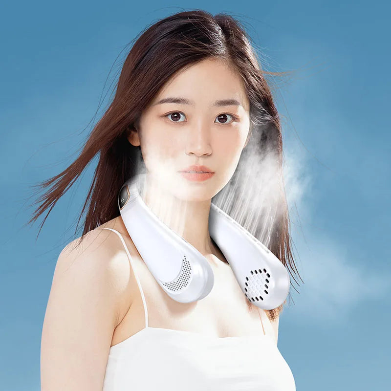 Portable Mini Hanging Neck Fan Power ventilador Bladeless Neckband Fan Air Cooler USB Rechargeable Electric Fans