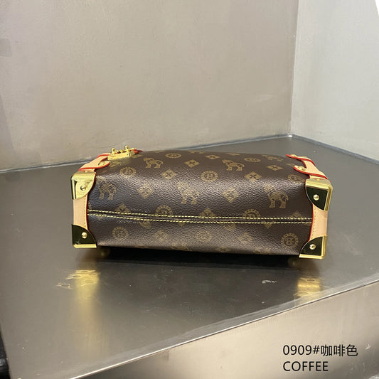 Coffee Brown Crossbody Bag for Women Adjustable Strap Shoulder Purse Stylish Casual Small Underarm Handbag Lightweight