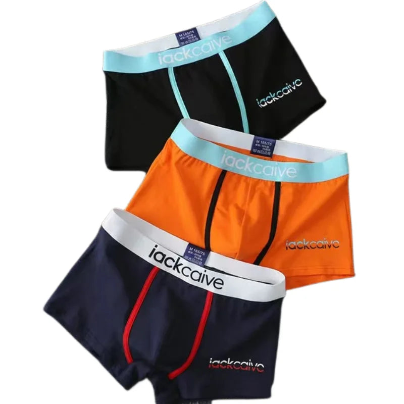 3Pcs Lot Men Panties Boxer Shorts Cotton Men's Underwear Breathable Man Underpants Sports Comfort Male Boxers L-3XL