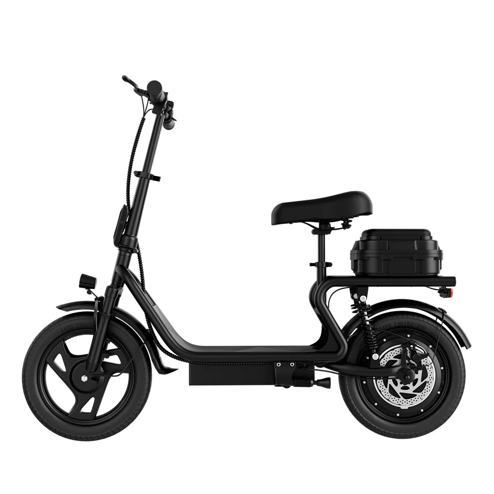 Folding Electric Scooter 500W Motor 48V 10.4AH Battery 14-inch Tire Commuter with Seats Max Range Load-bearing