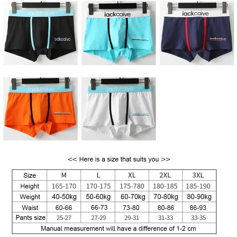 3Pcs Lot Men Panties Boxer Shorts Cotton Men's Underwear Breathable Man Underpants Sports Comfort Male Boxers L-3XL