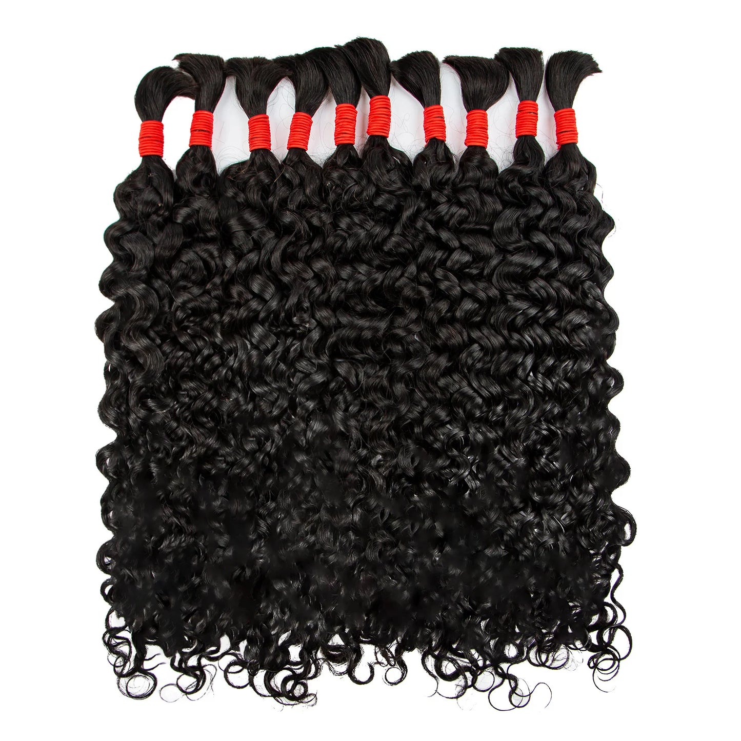 Natural Human Braiding Hair Deep Water Wave Bulk Virgin Curly Hair Extensions for Boho Braids