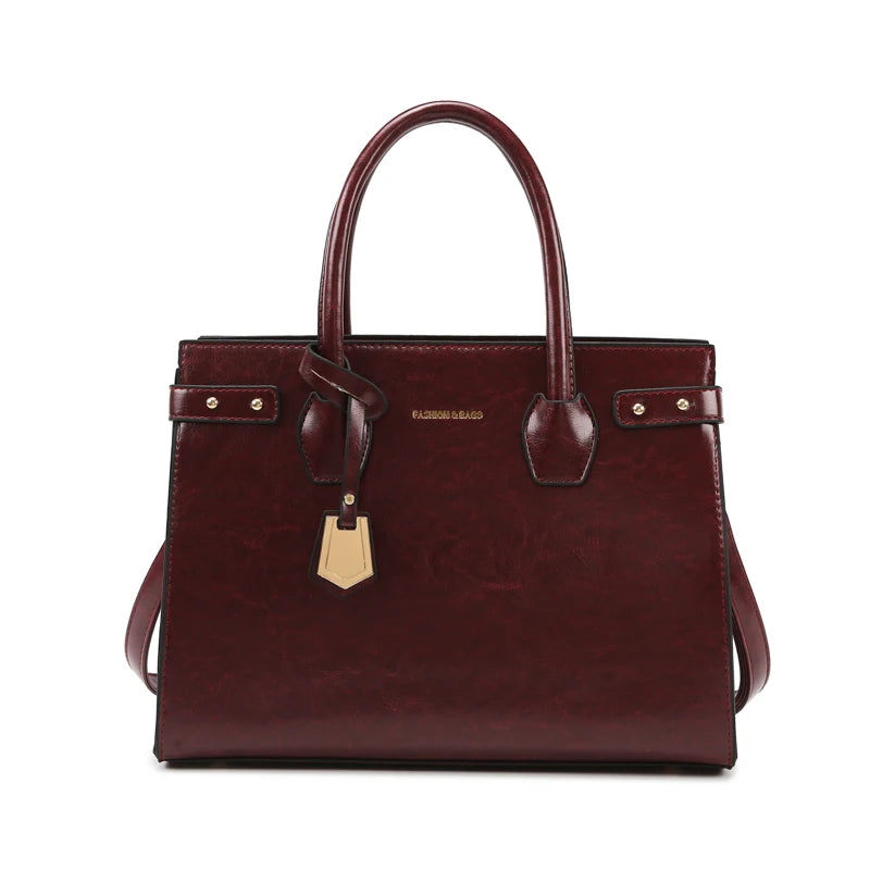 Designer Luxury Women's Shoulder Bag High Capacity Soft Leather Tote Handbags with Zipper Closure Versatile Casual Style