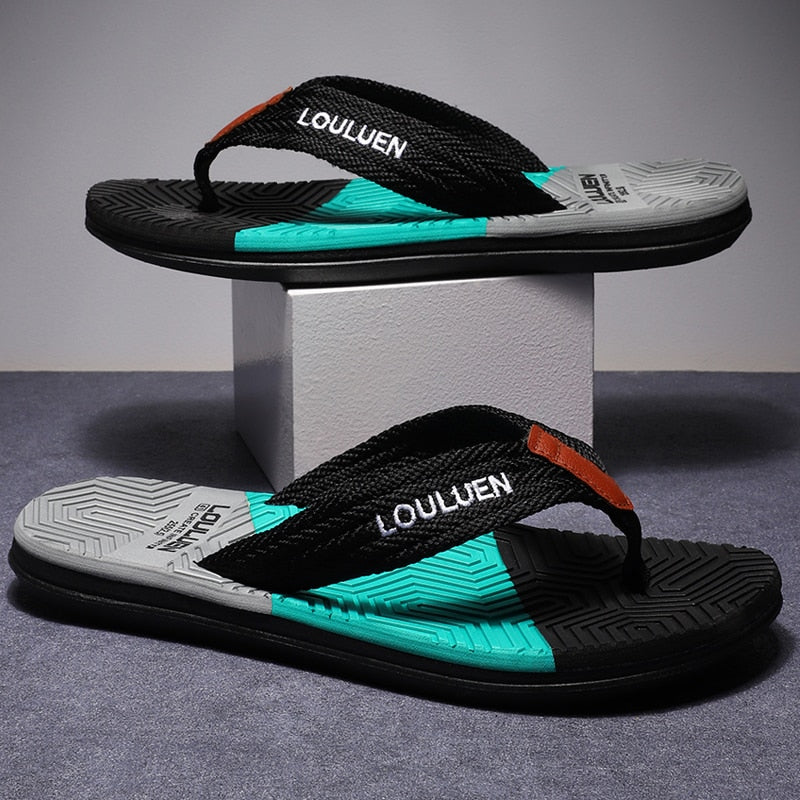 High Quality Brand Men Flip Flops Summer Beach Flip Flops Fashion Breathable Casual Beach Slippers Outdoor