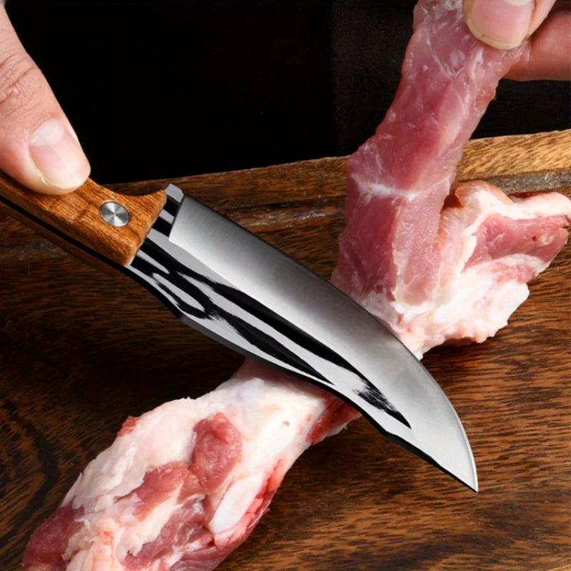 Kitchen Knife Stainless Steel Thin Blade Meat Knife Portable BBQ Cutting Ingredients Small Knife Set