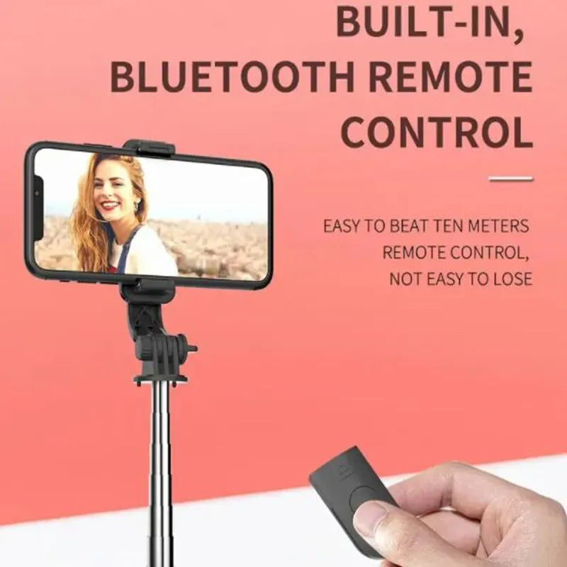 Monopod Remote Shutter Fill Light for iPhone Samsung Xiaomi Phone Holder Wireless Bluetooth Selfie Stick