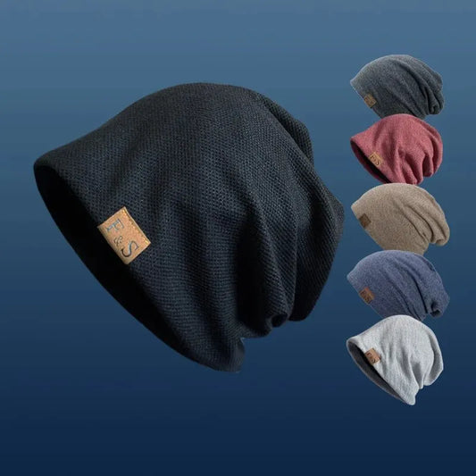 Warm Knitted Beanie Hat For Men And Women - Fashionable SolidHip-hop Style