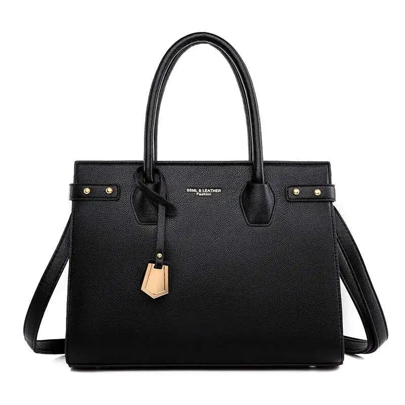 Women's Genuine Leather Handbag 2025 Casual Shoulder Top-Handle Crossbody Bag Female Tote Sac Сумка Unisex PU Satchel