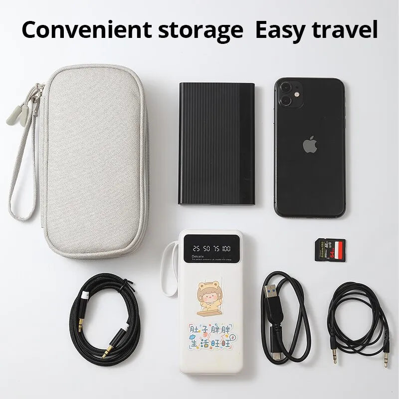 Travel Portable Digital Product Storage USB Data Cable Organizer Box Bag