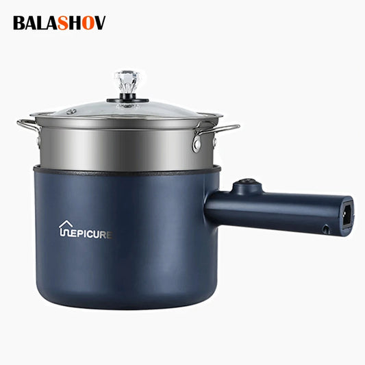 Mini Electric Cooker Multi-Function All-In-One Pot Double Layer Noodle Cooker Non-Stick Hot Pot Kitchen Tool