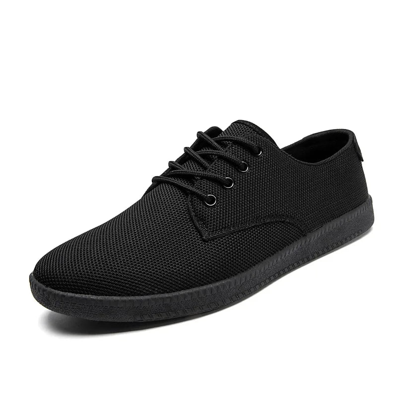 Fujeak Men Casual Canvas Shoes Breathable Slip on Flats Loafers Male Outdoor Walking Wide Barefoot Shoe Unisex Footwear Sneakers