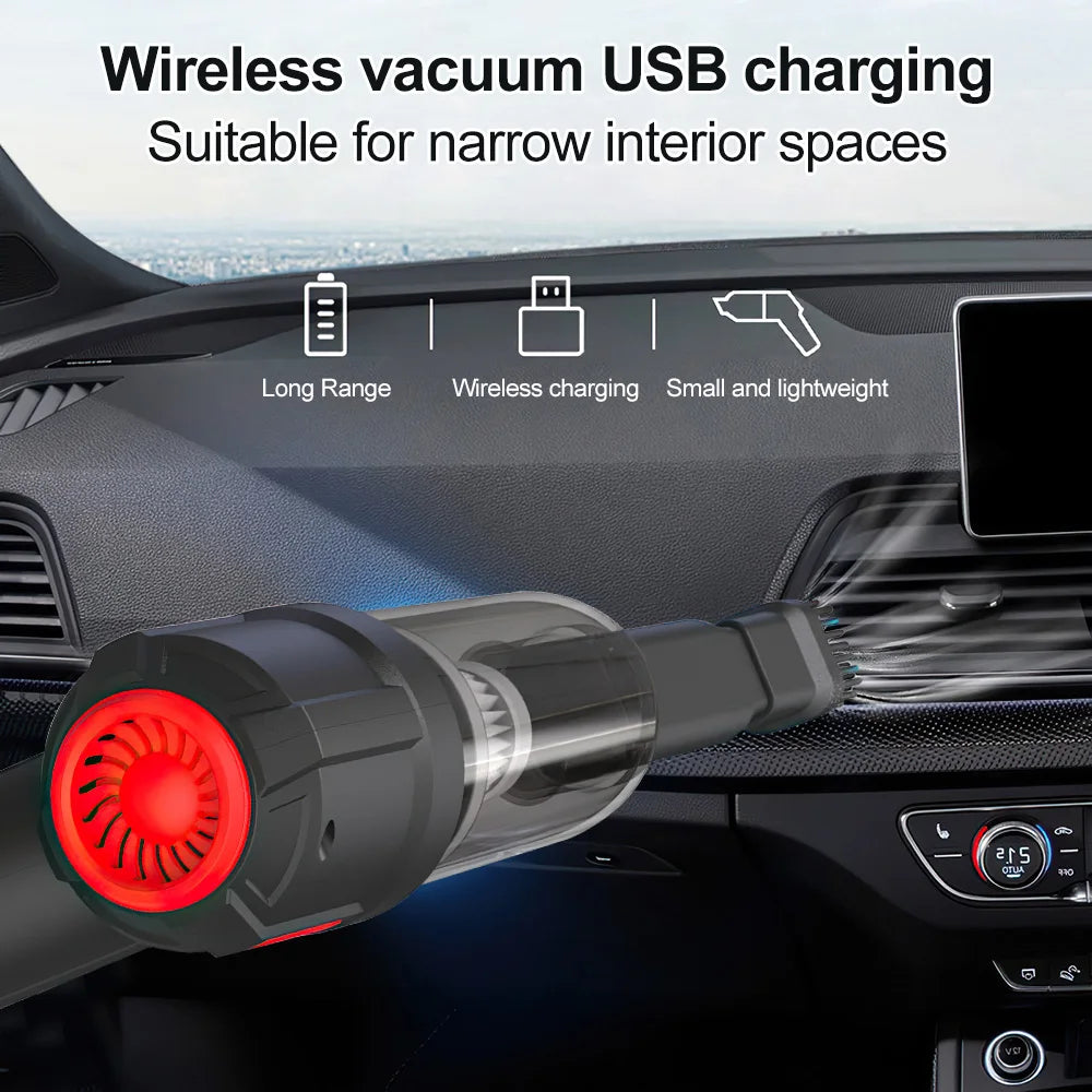 Handheld Vacuum Cleaner Portable Air Duster Wet/Dry Wireless Mini Electric Air Blower for Car Sofa Computer Keyboard