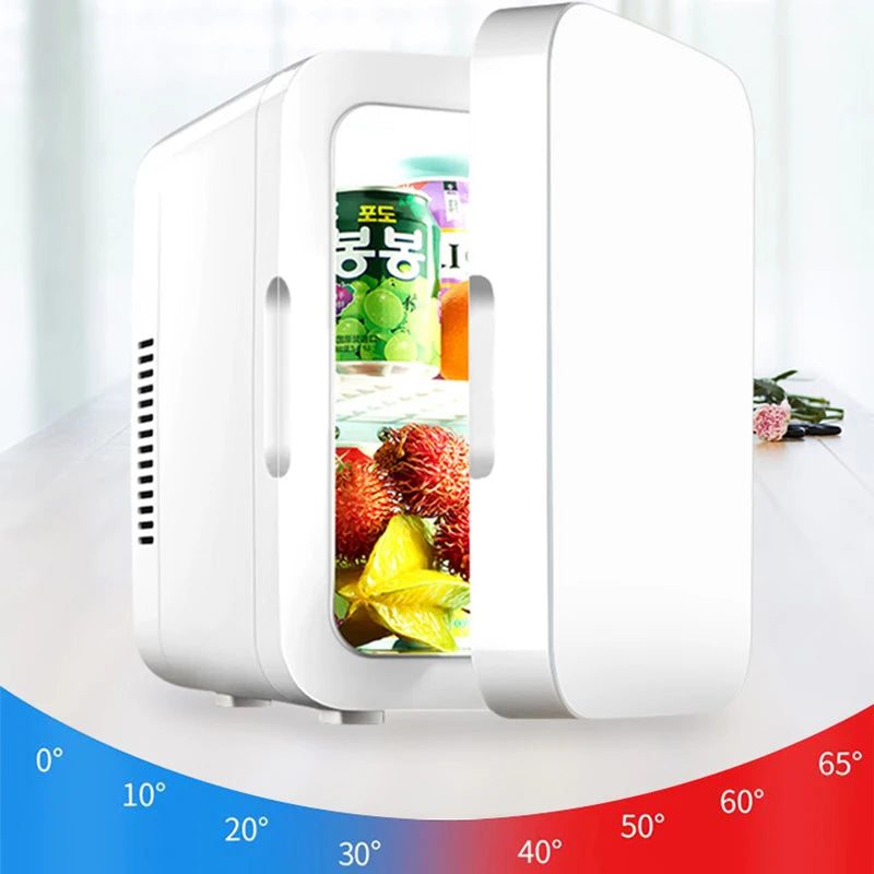 6L Portable Mini Refrigerator Multifunction Cold Freezer Car Home Cosmetics Fridge Drink Cooler Outdoor Travel Camping Beach