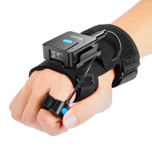2D Bluetooth Wireless Wearable Barcode Scanner Left & Right Hand for Mobile Devices
