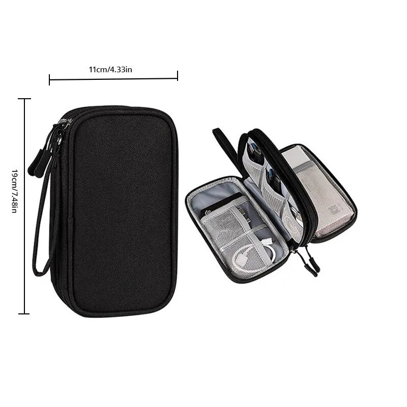 Travel Portable Digital Product Storage USB Data Cable Organizer Box Bag