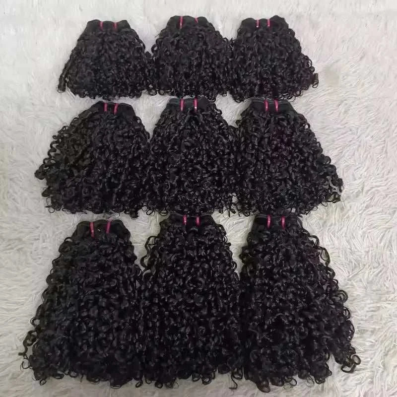 Textured kinky straight hair extensions voluminous tangle free lightweight bulk Indian Remy hair 20-24 inches