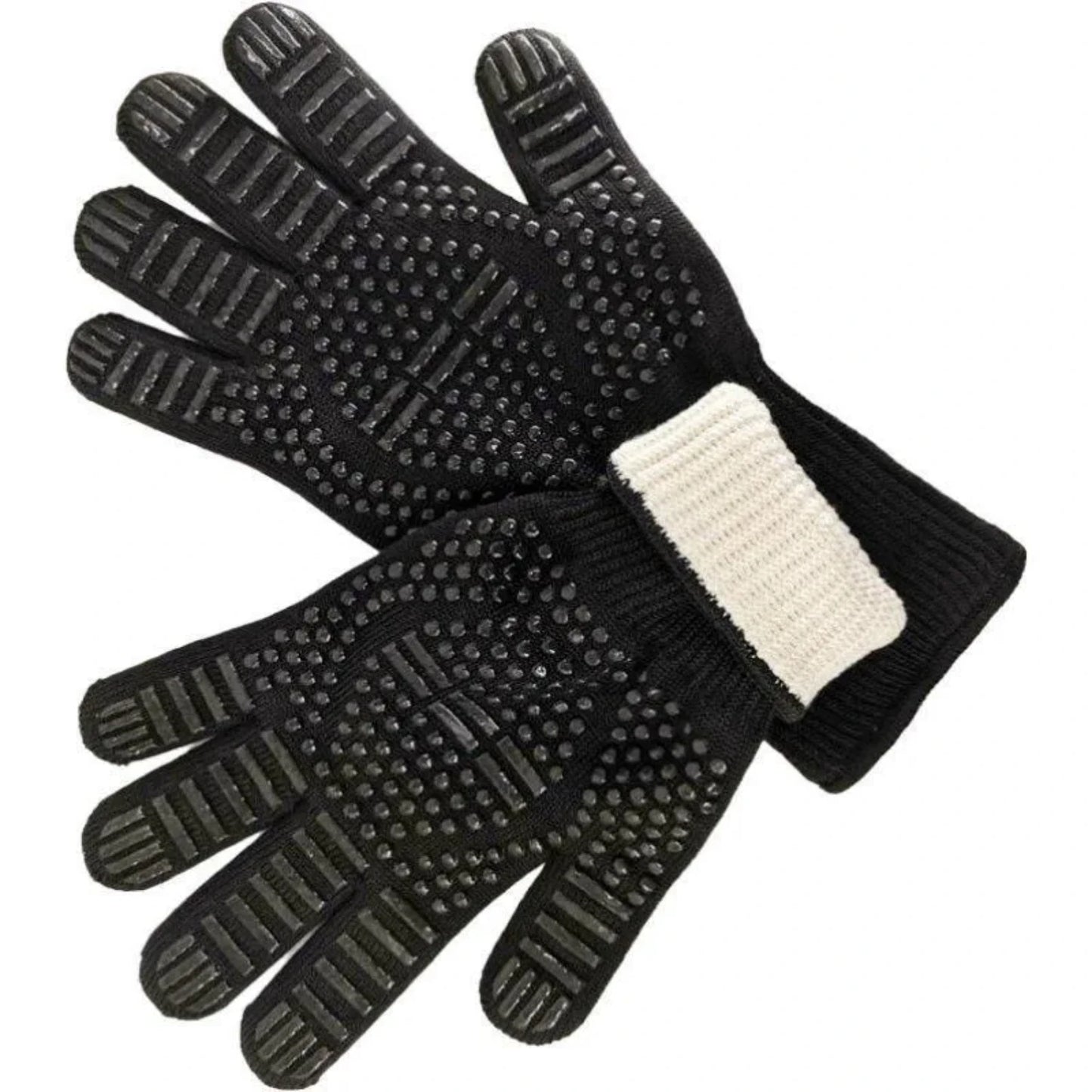 Heat Resistant BBQ Silicone Gloves for Grilling - Non-Slip Kitchen Oven Mitts - Protective  Barbecue Cooking Gloves