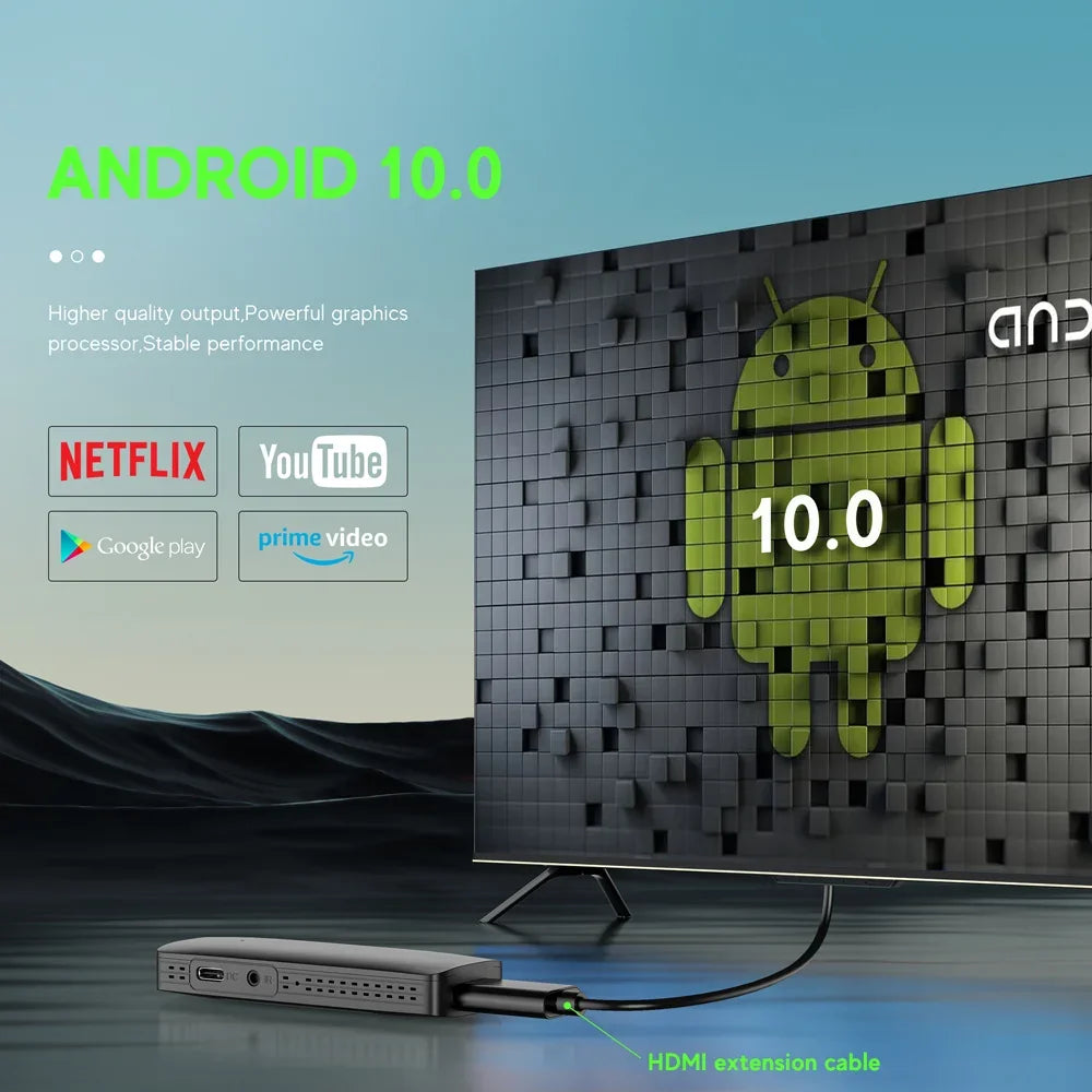 Android 10 TV Stick For Google YouTube NETFLIX Network Media Player