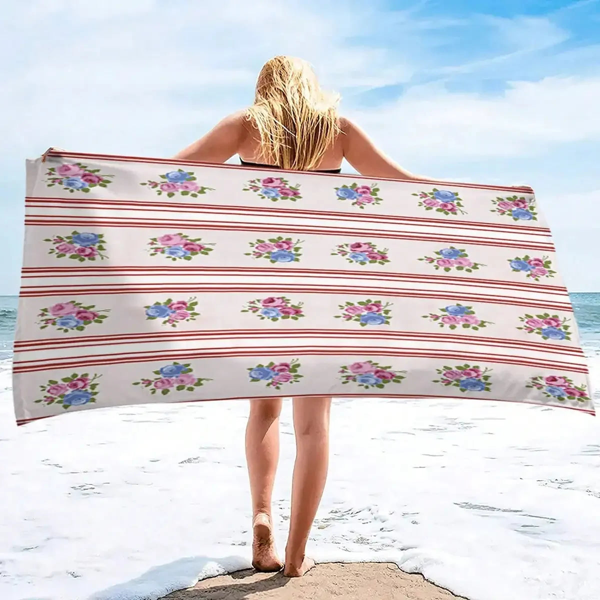 Unisex Ultra-Soft Fiber Plant Floral Animal Patterns Lightweight Travel Outdoor Sports Fitness Beach Towel/Sarong