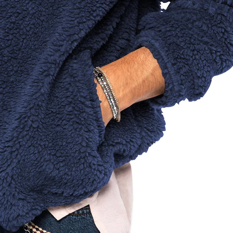 Thickened Plush Men's Jackets Lamb Cashmere Warm Coat Loose Double-sided Fleece Cardigan New Fall Winter American Unisex Jacket