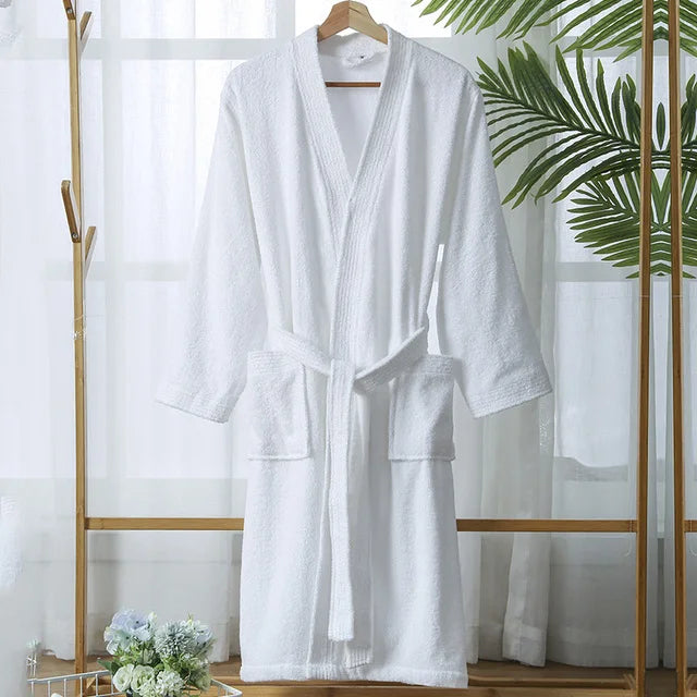 Bathrobe for Men Long Towel Sleepwear Women Dressing Gown