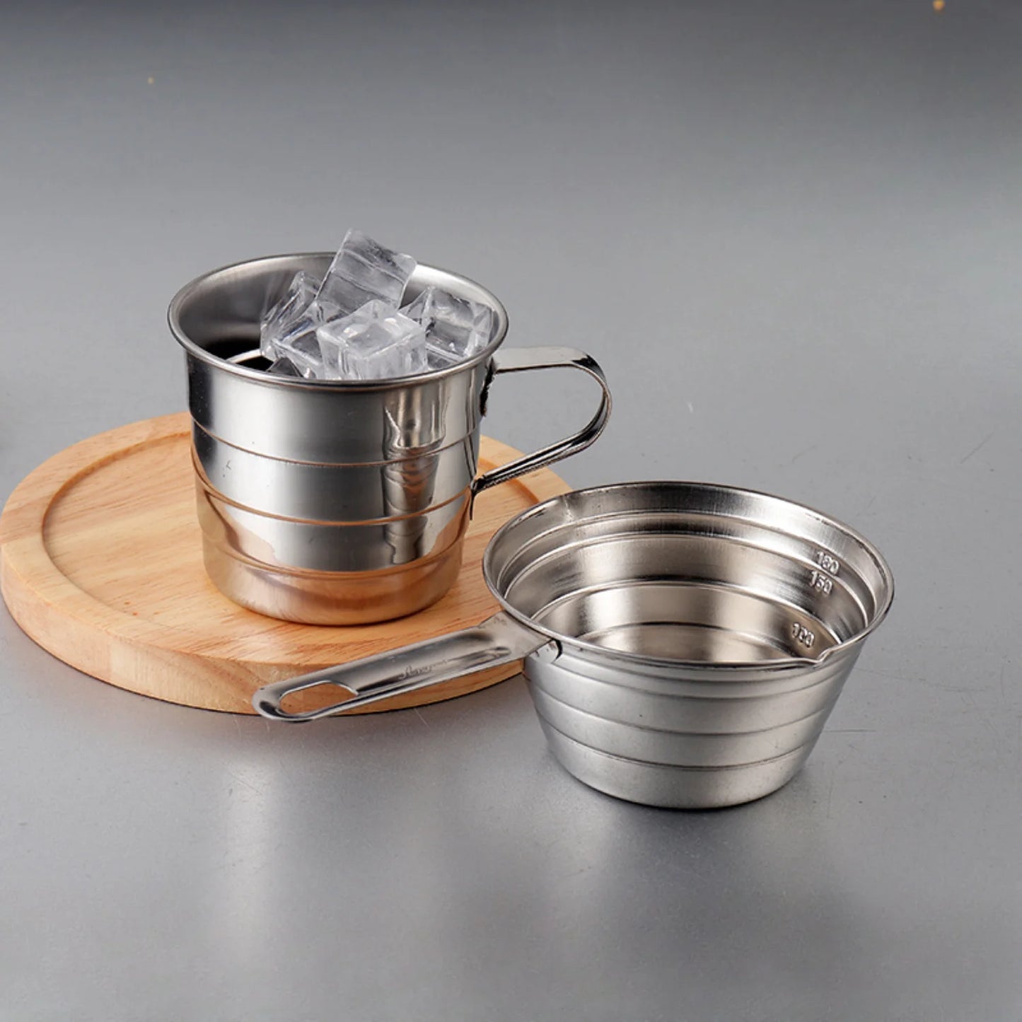 Stainless Steel Measuring Cup Baking Milk Powder Food Supplement Coffee Beans Liquid Measuring Cup Scale