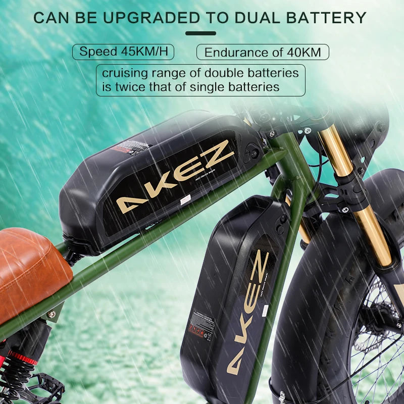 US STOCK Mountain Snow Beach Electric Bicycle Fat Tire Electric Bicycle 13AH/26AH Lithium Battery Long Endurance  Electric Bike