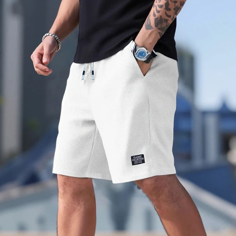 Men's Shorts, Casual Beach Shorts New Fashion Textured Fabric Breathable  Suitable for Both Daily Wear and Sports