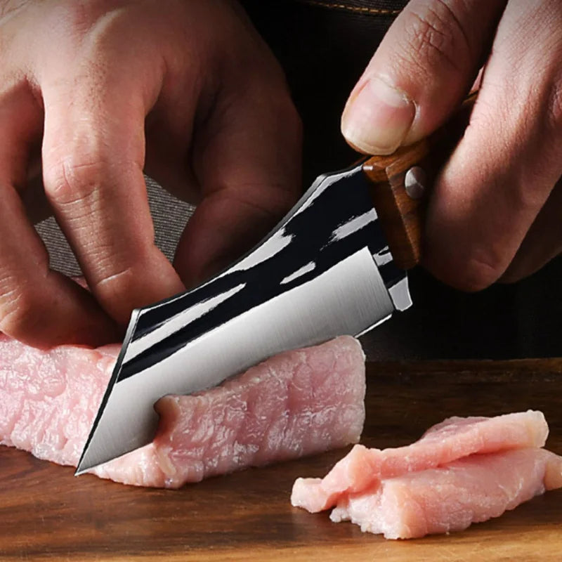 Kitchen Knife Stainless Steel Thin Blade Meat Knife Portable BBQ Cutting Ingredients Small Knife Set