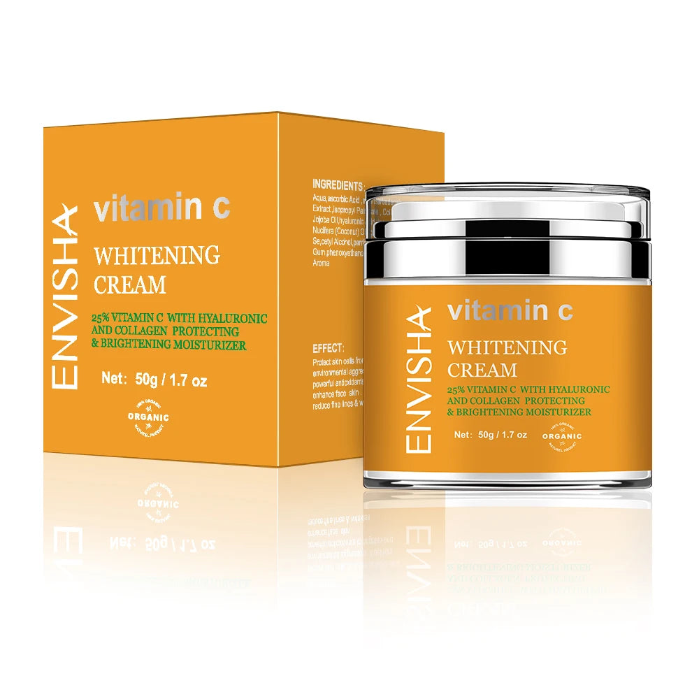 ENVISHA Collagen & Hyaluronic Acid Face Cream for Women Anti-Wrinkle Moisturizing Night Cream Skin Care Anti-Aging Pore Minimization Whitening 50ml
