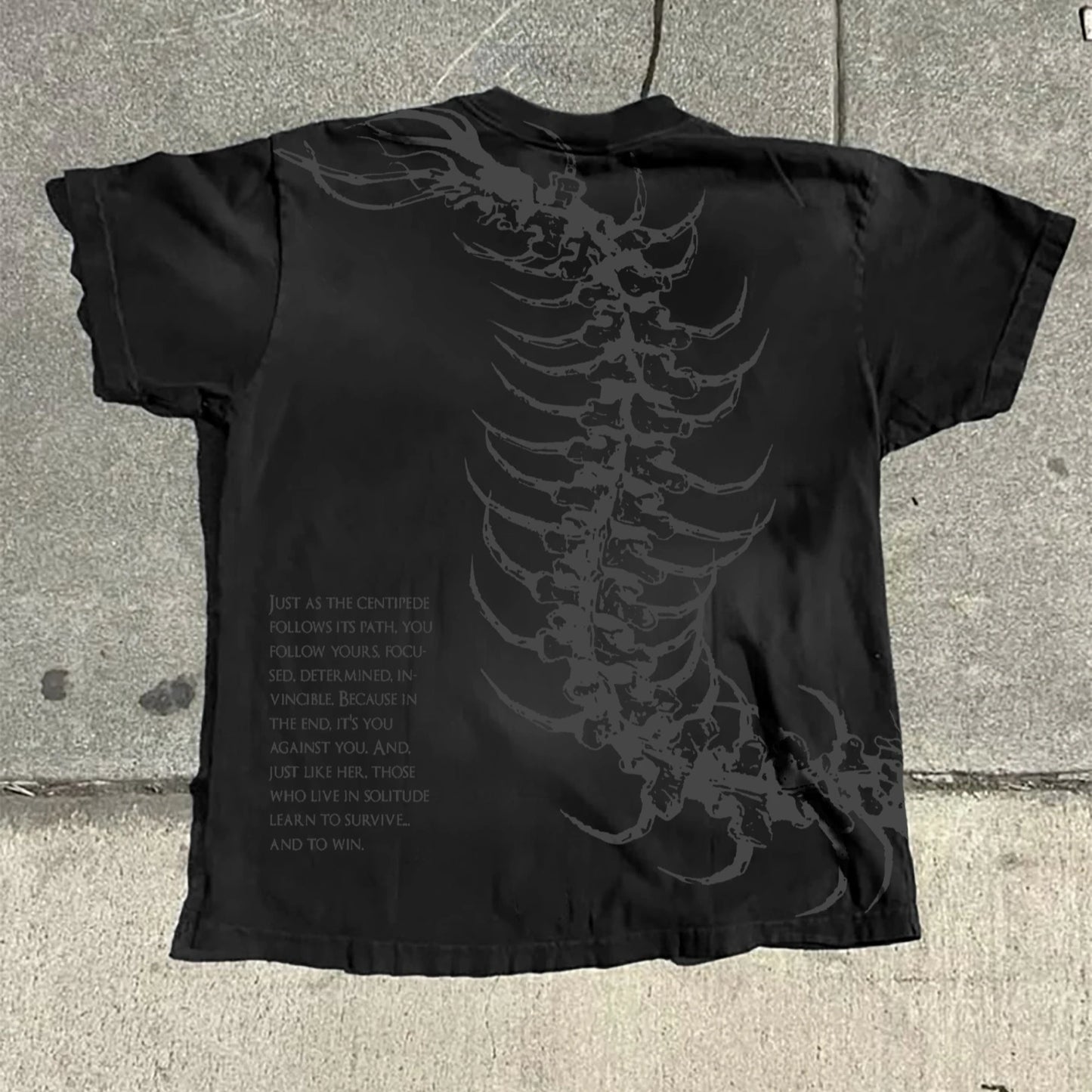 Vintage Dark  Skeletal Graphic Cotton Print Summer T-shirt Men Oversize Casual Women Tee Tops
