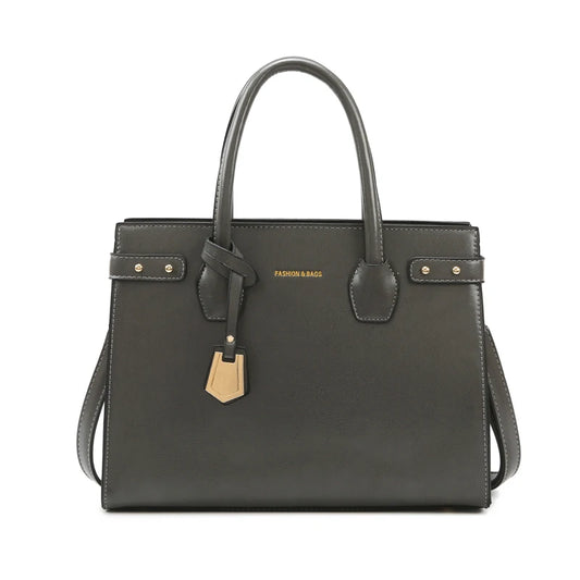 Designer Luxury Women's Shoulder Bag High Capacity Soft Leather Tote Handbags with Zipper Closure Versatile Casual Style